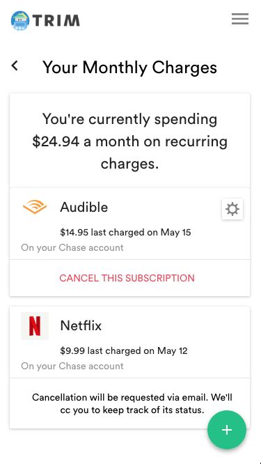 trim cancel subscriptions free